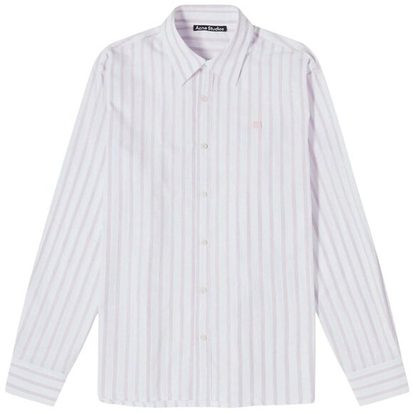 Acne Studios Button Up Shirt in White & Rose Pink Small New Womens Blouse as-is - Picture 14 of 17